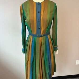 1960s Striped dress w/ belt